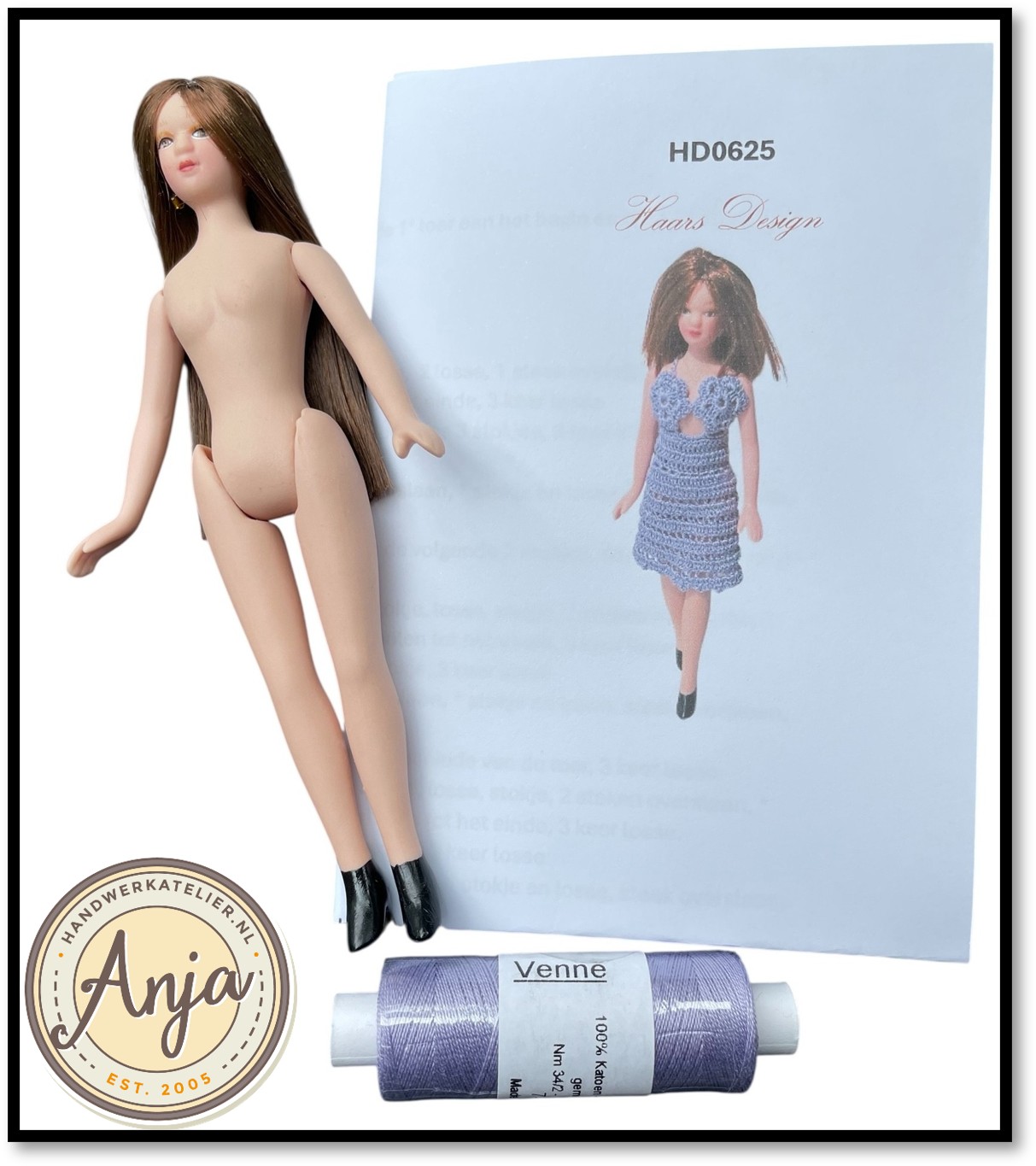 HD0625 Gehaakt jurkje voor Monique (Patroon)