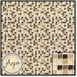 879828 Mozaique Tile, Beige braun