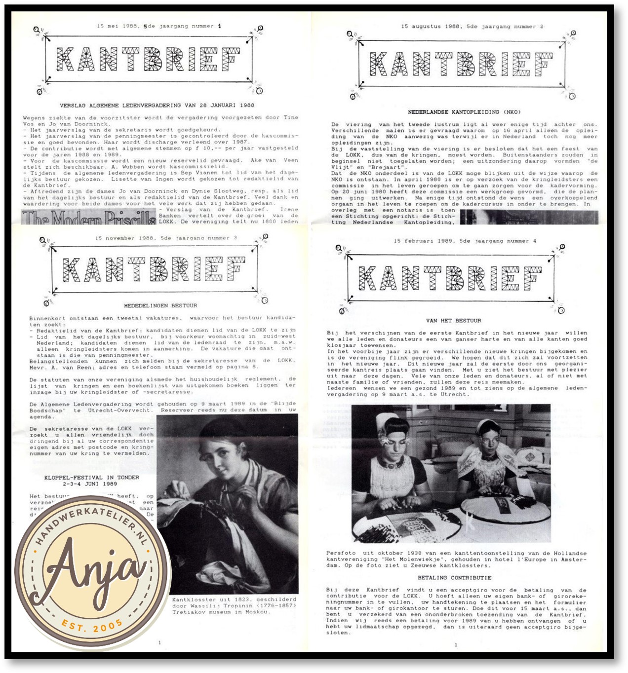 Kantbrief 1983 t/m 1994
