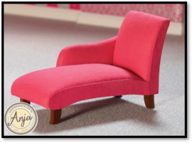 7232 Chaise Longue donker roze