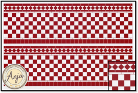 DIY048B Wall Tiles Card Red and White