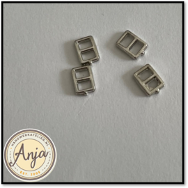 Gespen Zilver 4,75 x 3,5 mm met pal