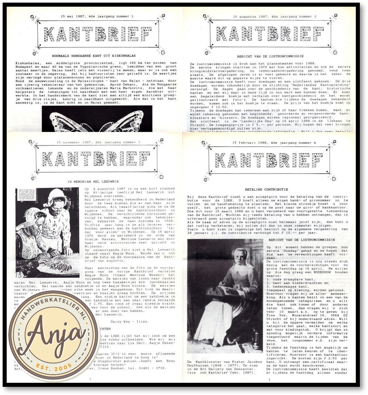 Kantbrief 1983 t/m 1994