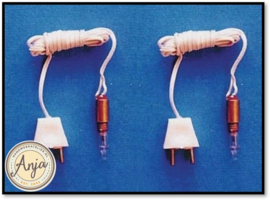FA019010 Kaarslampje met draad en stekker per twee