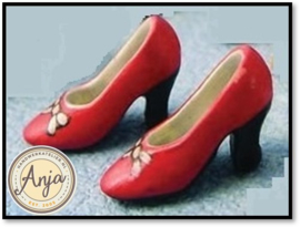 D1034D Rode schoenen per paar