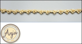 Gevlochten goudband met kraaltjes B0320-12