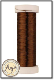 Sajou metaaldraad 0,2 mm Bruin