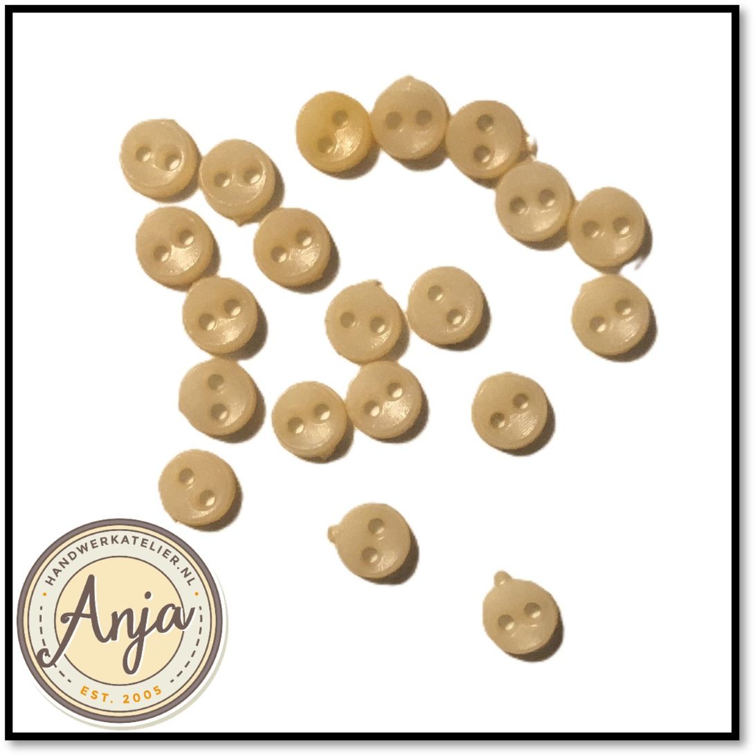 Knoopjes Beige 4 mm per 20
