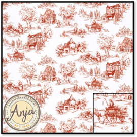 WP1060 Toile De Jouy Raspberry