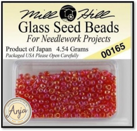 00165 Glass Seed Beads Christmas Red