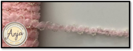 Parelband met organza roze B0320-6