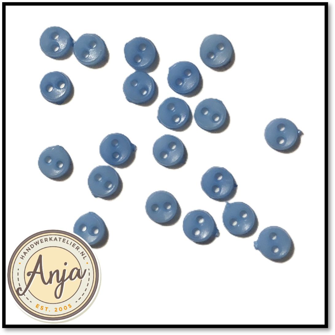 Knoopjes Blauw 4 mm per 20