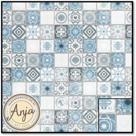 DIY787B Antique Azure Mediterranean Tiles