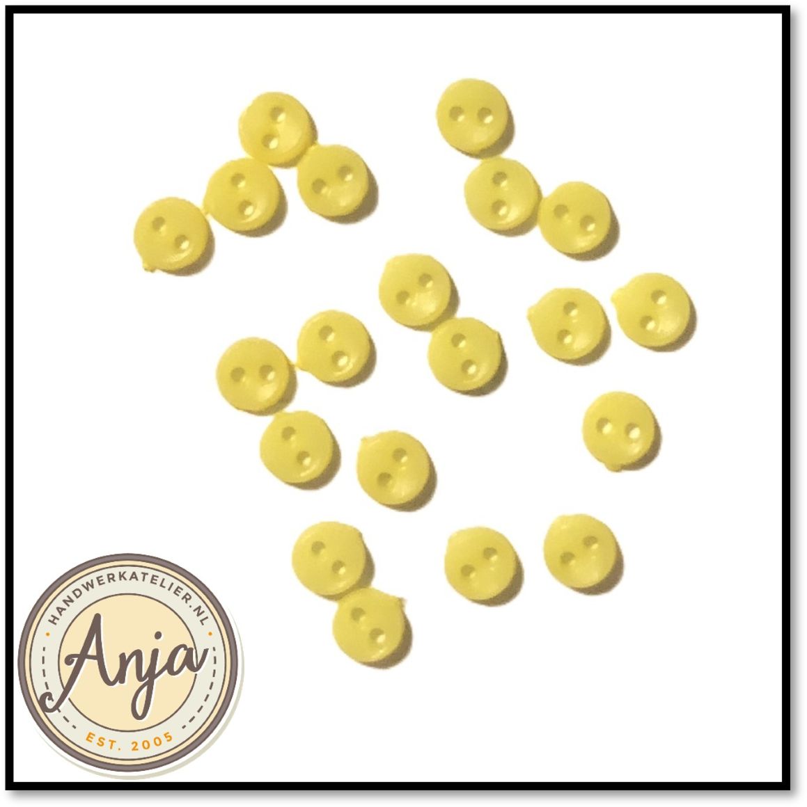 Knoopjes Zachtgeel 4 mm per 20