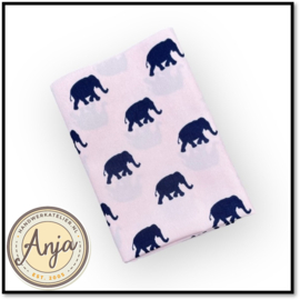 PR5819-01 Roze stof met olifant