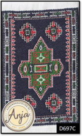 D697C Turkish Carpet Dark Blue