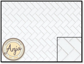 DIY791A White Herringbone Metro Tiles