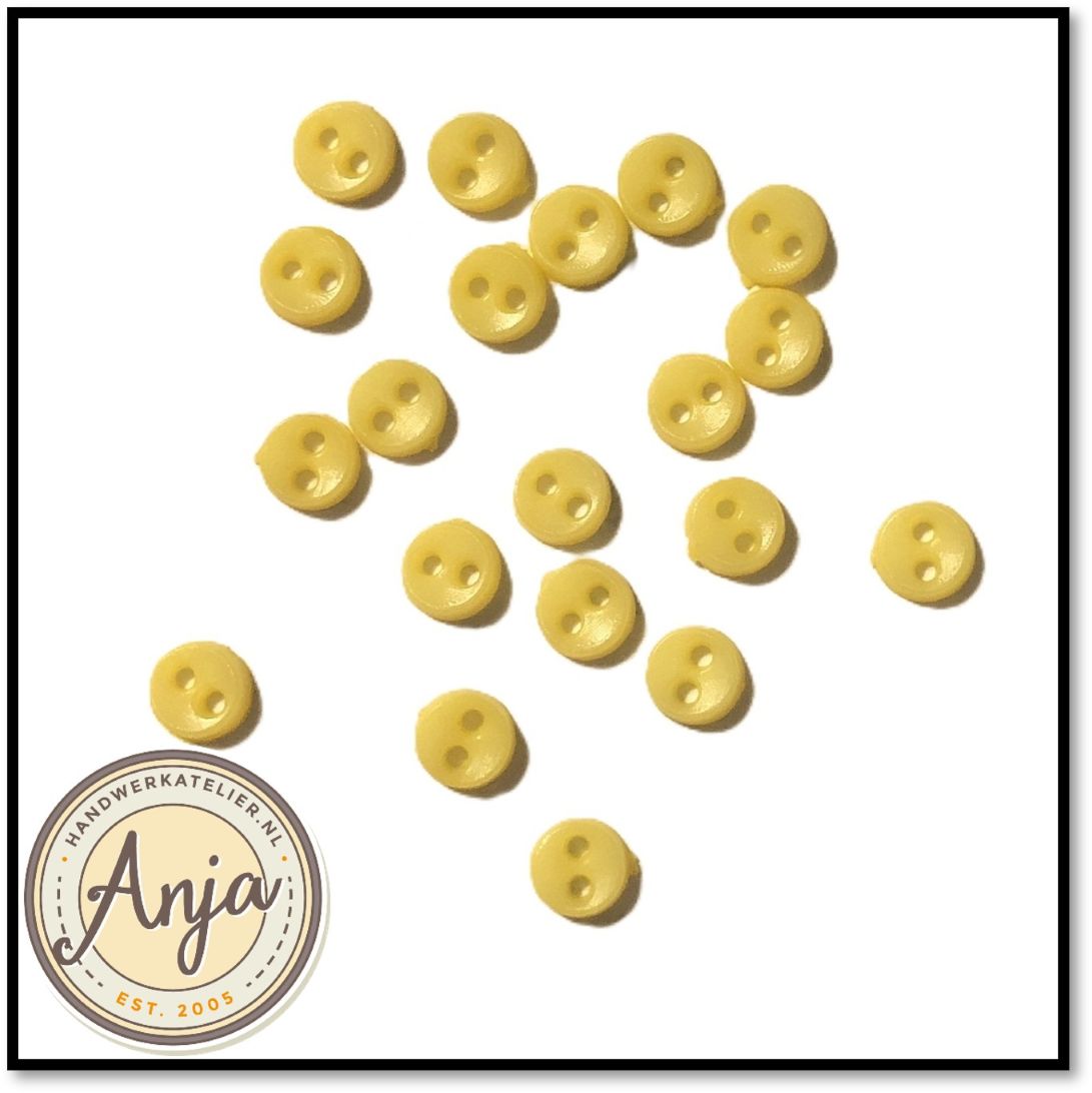 Knoopjes Geel 4 mm per 20