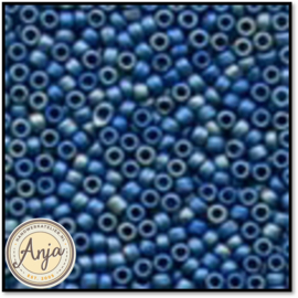 03046 Antique Glass Beads Matte Cadet Blue
