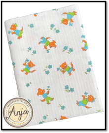 PR15-1022 Wit met poezenprintje