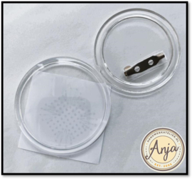 Plexiglas button