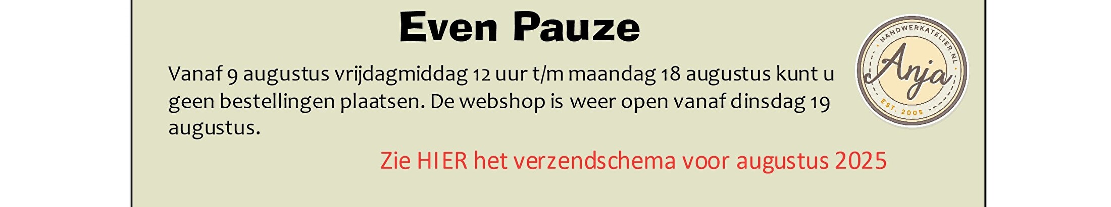 Even pauze