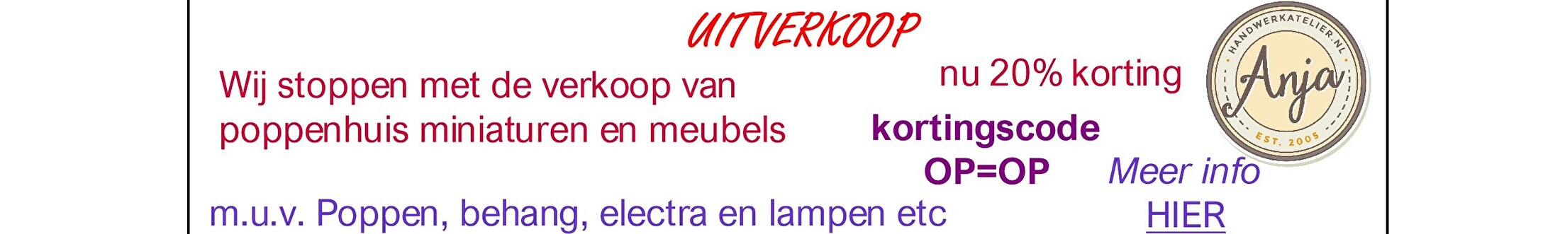 Uitverkoop miniaturen