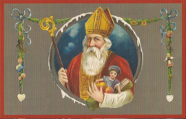Portret Sinterklaas prentbriefkaart [SV W208]