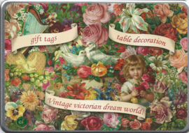 Poezieplaatjes blik vol met hangers, decoratie Neutraal