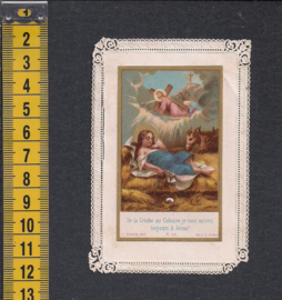 Religieus kaartje met Paper Lace randje (R13)