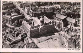 Luchtfoto KLM Dam en Paleis - Amsterdam - oude kaart [15118]