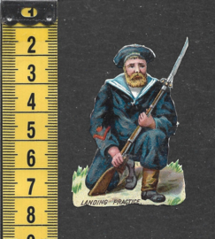 Matroos met geweer antiek poezieplaatje (782)