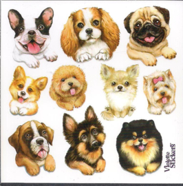 Lieve honden poezieplaatjes Stickers K187