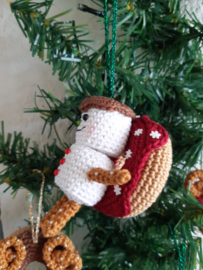 Crochet Pattern PDF Christmas ornament Marshmallow Doughnut