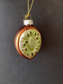 Kiwi Kerstornament glas