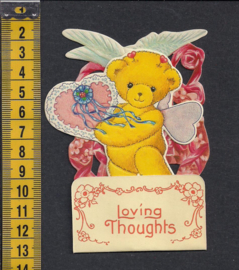 Uitklapkaart Beertje met hart - Loving Thoughts - 1988