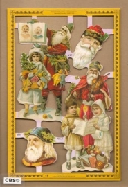 Kerstmannen met boek poezieplaatjes A 57