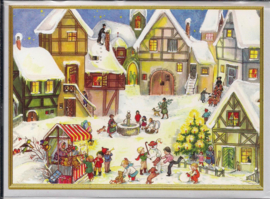 Kerstfeest in het dorp - dubbele kaart 99058