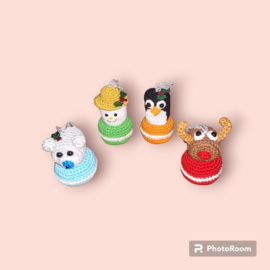 Haakpatroon PDF Kersthangers Macaron Marshmallows