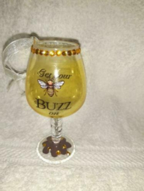 Bees bijen glas Buzz goud kerstornament Kurt S. Adler