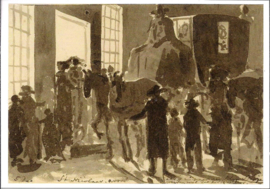 Sinterklaas in de Kalverstraat prentbriefkaart [1C1865]