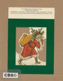 Poezieplaatje Kerstman met zak 1341