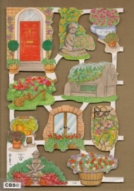 Versierde tuinornamenten poezieplaatjes MLP 1743