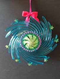 Kleurig sterretjes blauw Kerstornament Kurt S. Adler