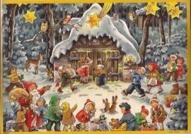10101 Kinderen gluren in de Kerststal Adventskalender