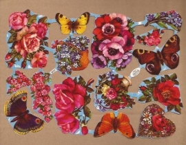 Kruger 98/23 Bloemen en vlinders poezieplaatjes