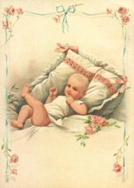 Baby op kussen Reliefkaart EF 3025