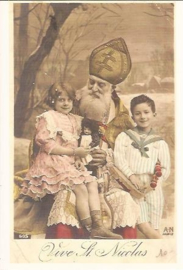 Op de foto met Sinterklaas prentbriefkaart [C6775]