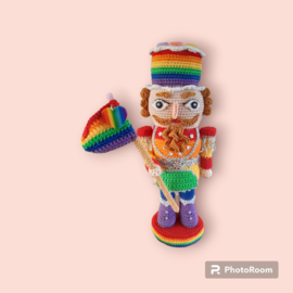 Crocheted Rainbow Nutcracker