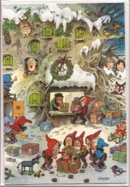 Adventskalender Kaart: Kabouter Kerst - 12284